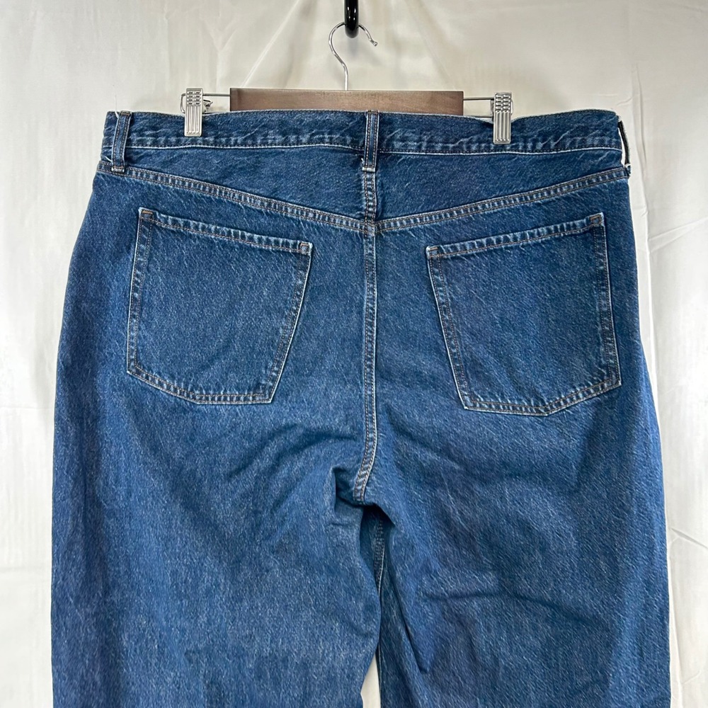 Old Navy Wow Baggy Wide Leg Jeans Women 18 Dark Wash Mid Rise Denim - Picture 7 of 13